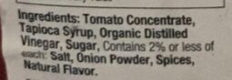 Tomato Ketchup 50% less sodium - Ingredients