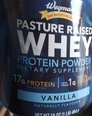 Wegman's pasture raised whey protein powder - Nutrition facts