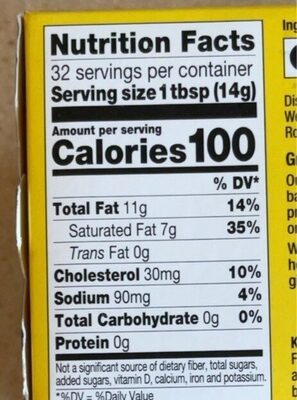 Salted Butter - Nutrition facts