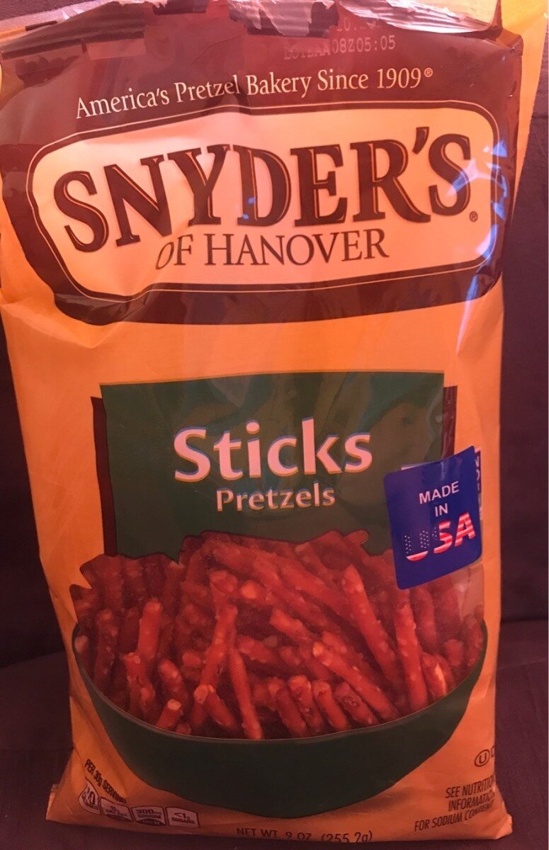 Snyder's of hanover, pretzel sticks - Produkt - en