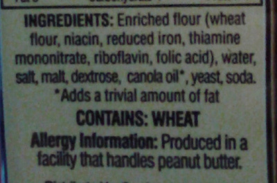 Mini Pretzels - Ingredients