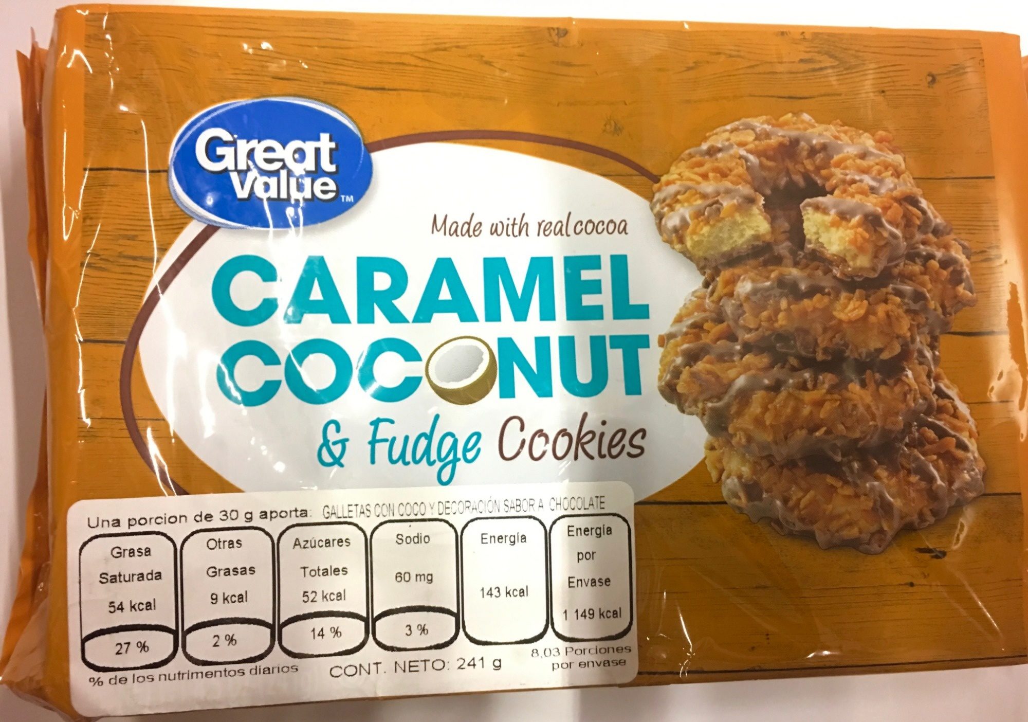Caramel coconut & fudge cookies - Producto