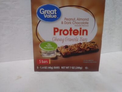 Peanut, Almond & Dark Chocolate Protein Chewy Granola bars - Producto - en