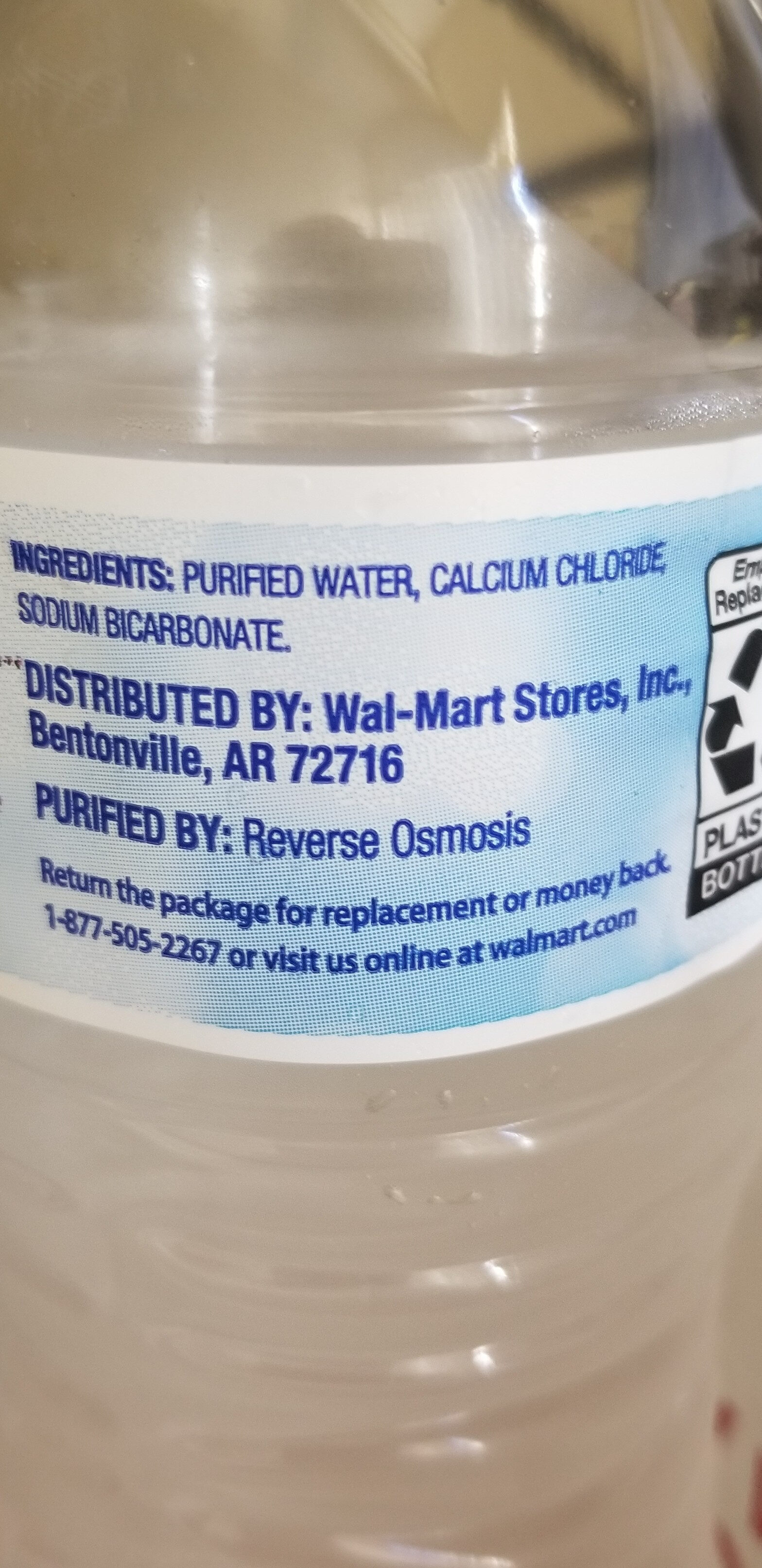 Great value, purified drinking water - Ingredients