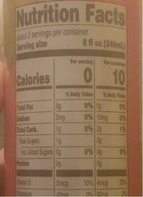 Clear american ice - Nutrition facts