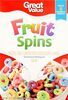 Fruit spins sweetened multigrain cereal with - Product