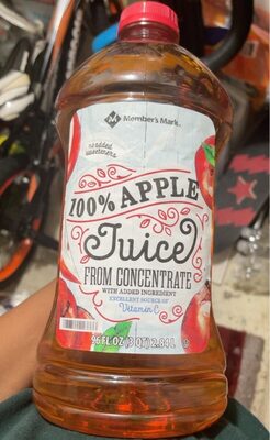 Calories in  100% Apple Juice From Concentrate