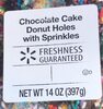 chocolate cake donut holes with sprinkles - Product