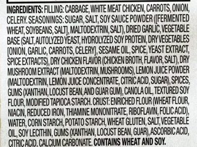 Chicken egg roll - Ingredients
