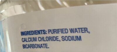 Purified drinking water - Nutrition facts
