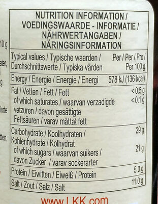 Premium Oyster Sauce - Nutrition facts