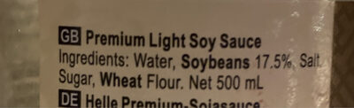Sauce soja claire Premium - Ingredients
