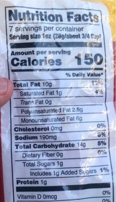 Blazing Hot Cheese Nibbles - Nutrition facts