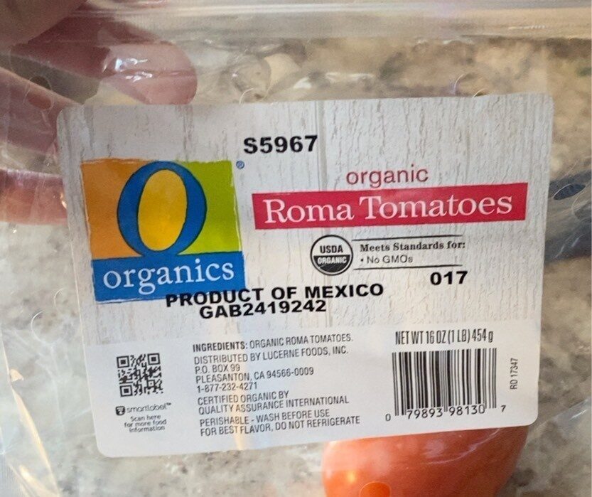 Organic roma tomatoes - Product