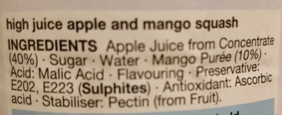 Apple & Mango High Juice - Ingredients