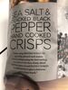 Sea Salt & Cracked Black Pepper Hand Cooked Crisps - Produit