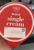 M and S British single cream - Product
