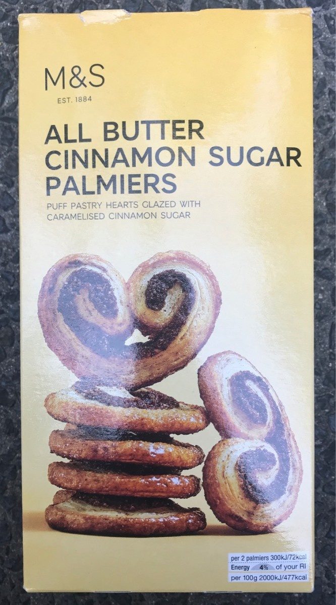 All Butter cinnamon sugar palmiers - Product - fr