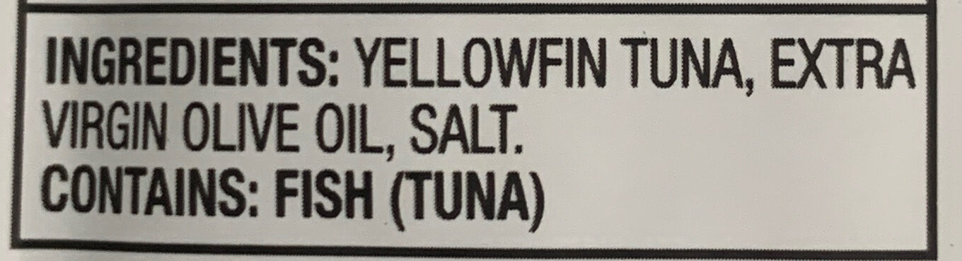 Yellowfin Tuna in Extra virgin olive oil - Ingrédients - en