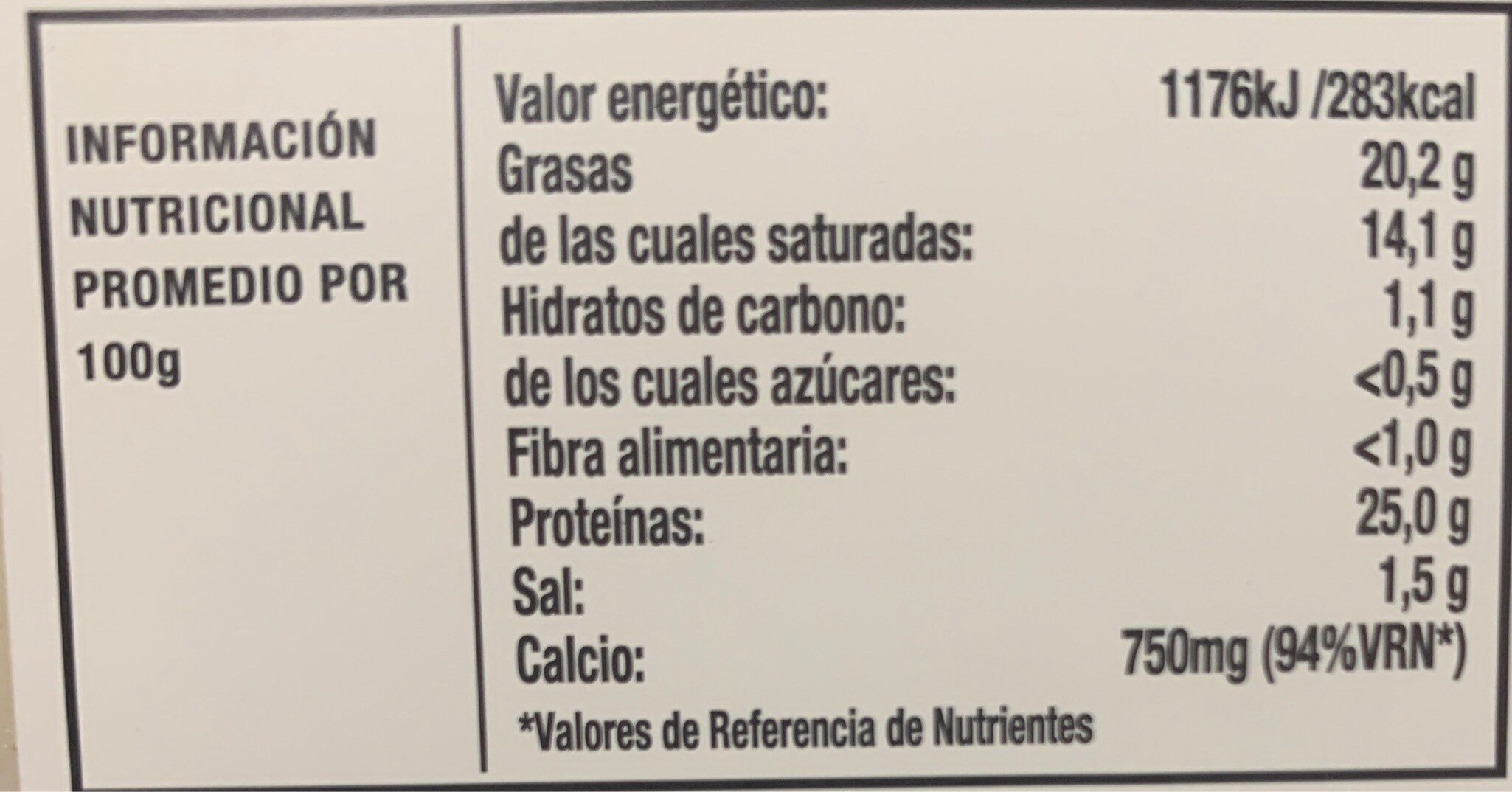 Queso de mezcla tierno light lonchas - Informació nutricional - es