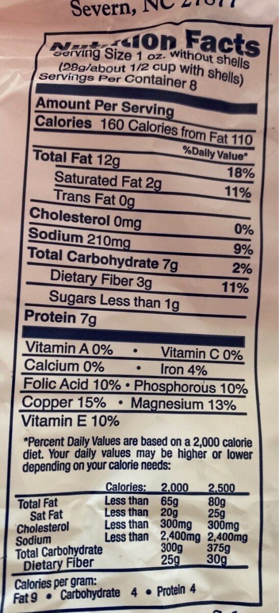 Salted roasted peanuts - Nutrition facts - fr
