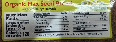 Mestemacher Organic Flax Seed Bread - Wiederverwertungsanweisungen und/oder Verpackungsinformationen - en