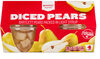 Diced Pears In Light Syrup Fruit Cups - Product