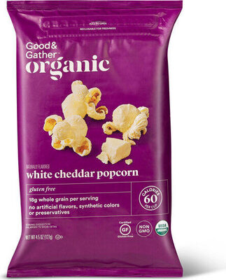 Calories in  Good & Gather Organic White Cheddar Popcorn