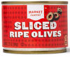 Sliced Ripe Black Olives - Product