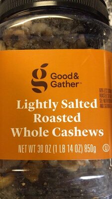 Calories in  Lightly Salted Roasted Whole Cashews