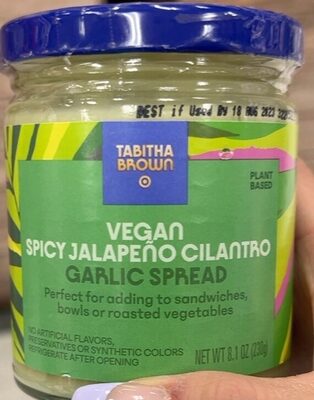 Vegan spicy jalapeño cilantro garlic spread - Product