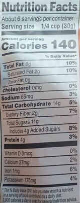 Energizer Trail Mix - Nutrition facts