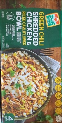 Green Chili Shredded Chicken and Riced Cauliflower Bowl - Product