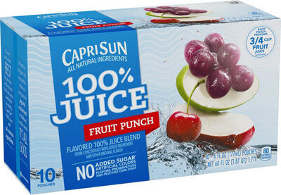 Calories in Caprisun Fruit Punch Juice Drink Pouches