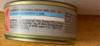 Red salmon M&S - Nutrition facts - es