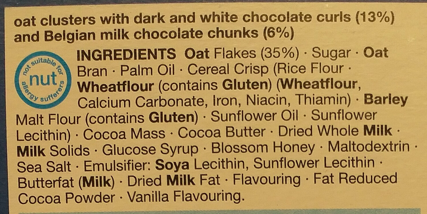Triple chocolate crunch - Ingredients