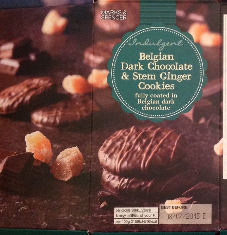 Belgian Dark Chocolate & Stem Ginger Cookiers - Produkt - fr