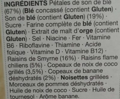 Simply M&S fruit et fibre - Ingredients - fr