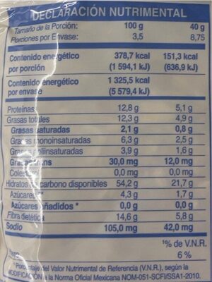 Granola 0% - Tableau nutritionnel - es