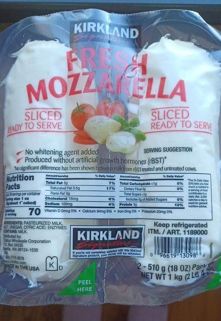 Sliced Fresh Mozzarella - Product