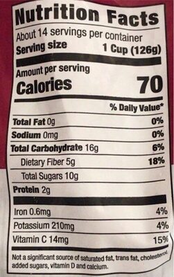Frozen Three Berry Blend - Nutrition facts