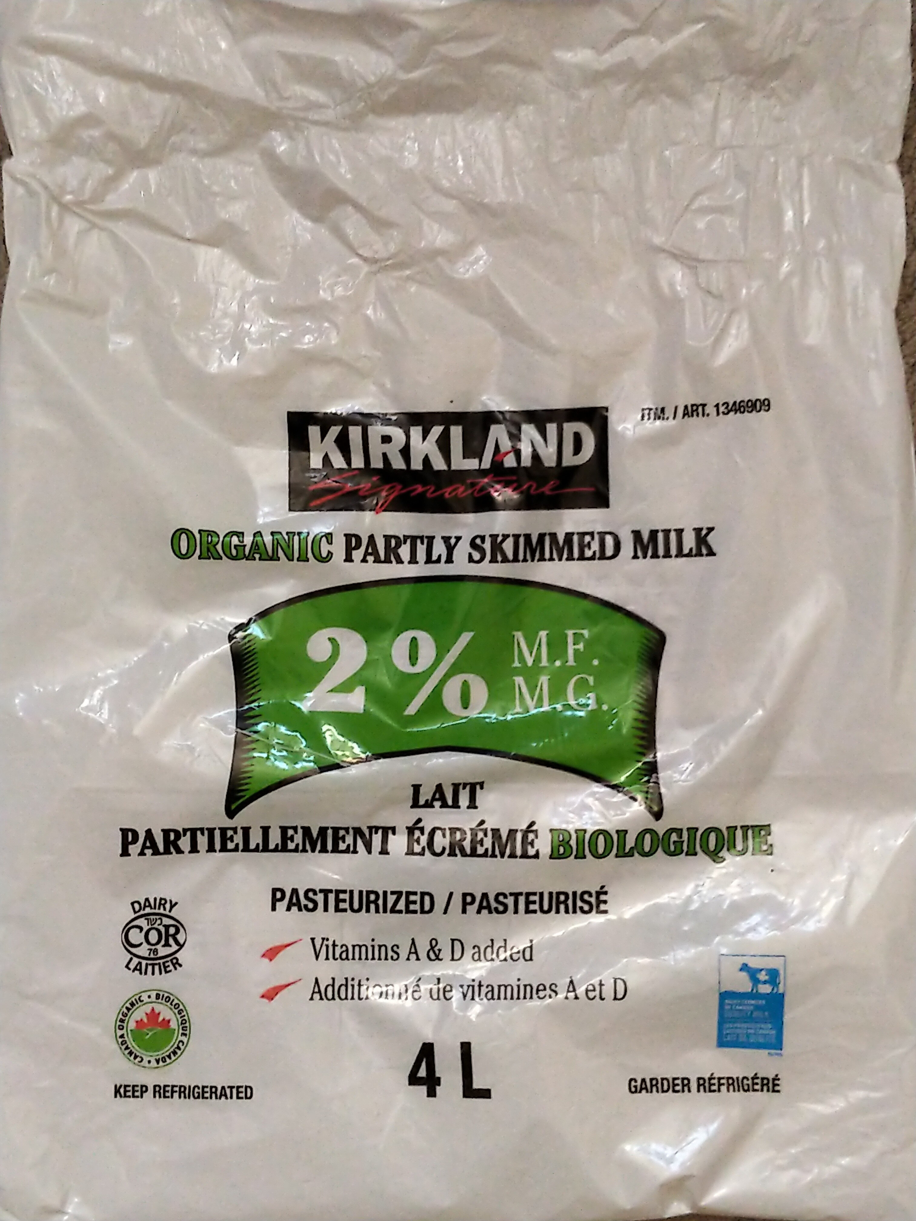 2% M.F. Organic Partly Skimmed Milk - Product - en