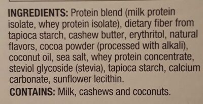 Cookies and cream protein bar - Ingredients