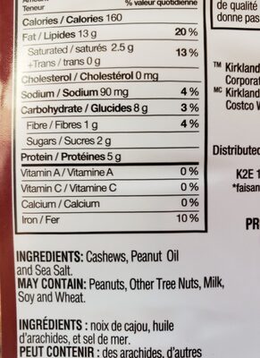 Cashews - Ingredients