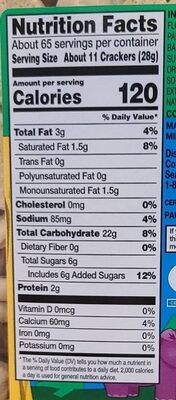 Animal crackers - Nutrition facts