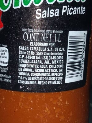 Salsa picante mexican sauce - Ingredients