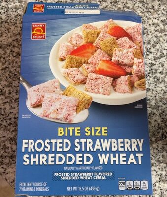 Calories in  Strawberry Frosted Bite Size Shredded Wheat