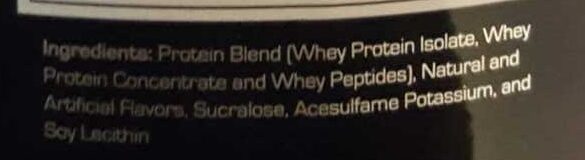 Prostar 100% Whey - Ingredients