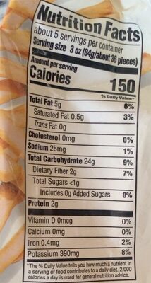 Organic Shoestring Cut Fries - Nutrition facts