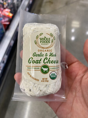 Whole Foods Market, Inc., GARLIC & HERB GOAT CHEESE, GARLIC & HERB, barcode: 0099482432102, has 0 potentially harmful, 0 questionable, and
    0 added sugar ingredients.